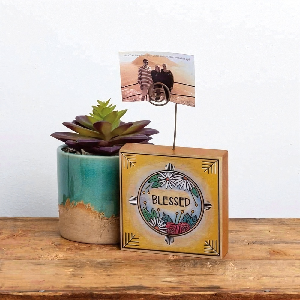 Primitives By Kathy Blessed Wooden Block Frame Inspirational Home Decor